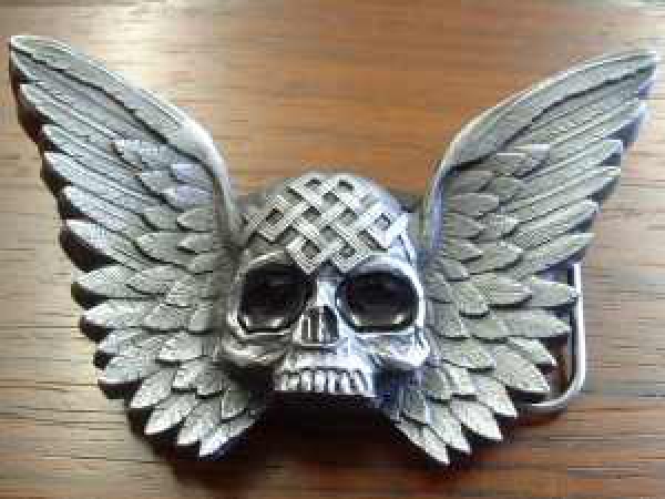 Buckle Gürtelschnalle Skull & Wings