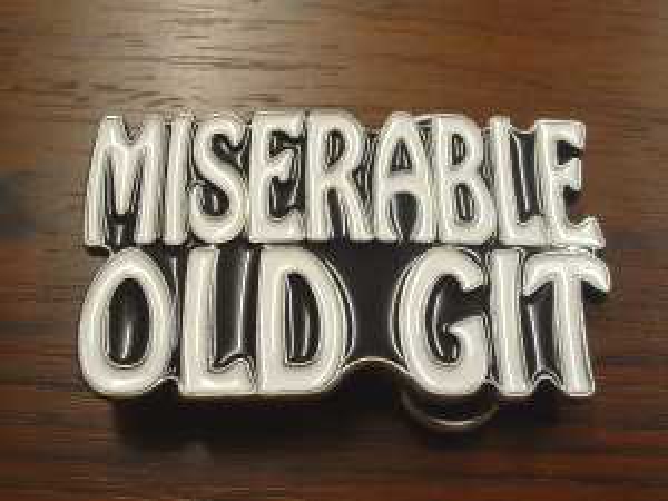 Buckle Gürtelschnalle Miserable old Git