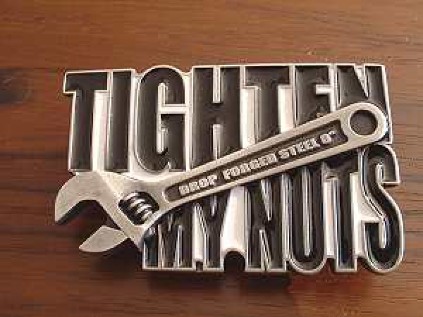 Buckle Gürtelschnalle " Tighten my Nuts"
