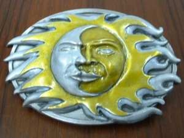 Buckle Gürtelschnalle Sonne & Mond