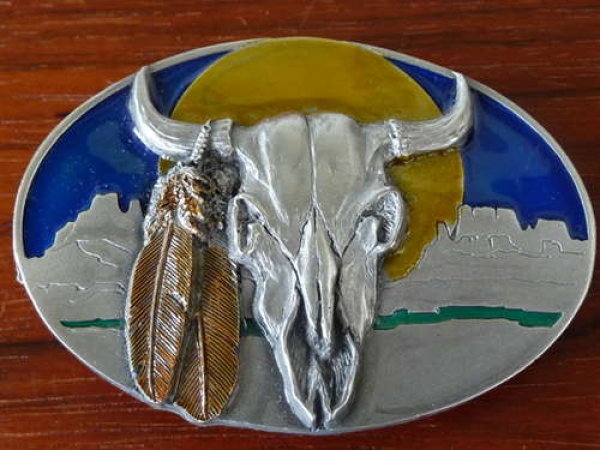Buckle/Schliesse Rinderschädel