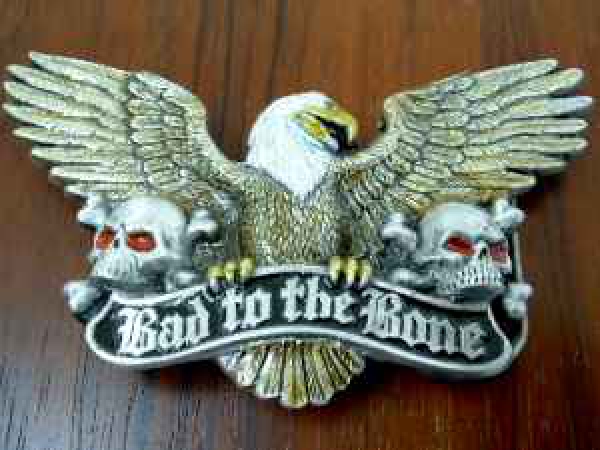 Buckle Gürtelschnalle Totenkopf Adler
