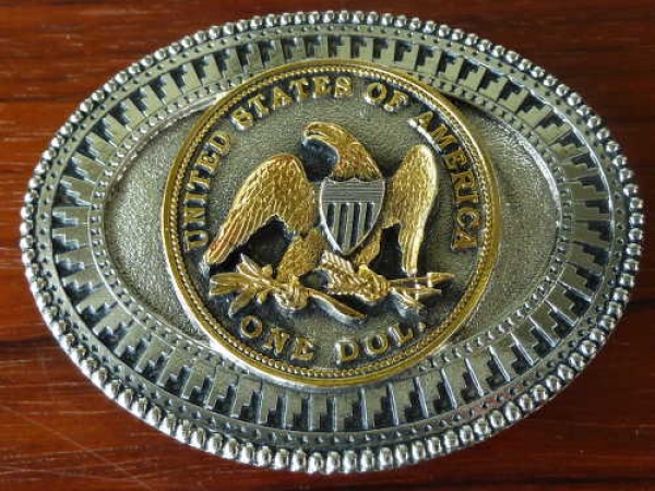 Buckle Gürtelschnallen Adler vergoldet