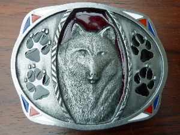 Buckle Gürtelschnalle Wolf