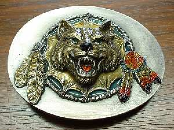 Buckle Gürtelschnalle Wolf
