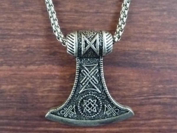 Wikinger-Pendel Edelstahlkette 60cm
