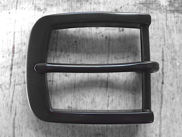 Edelstahl Gürtelschnalle/Schliesse mattschwarz 40mm