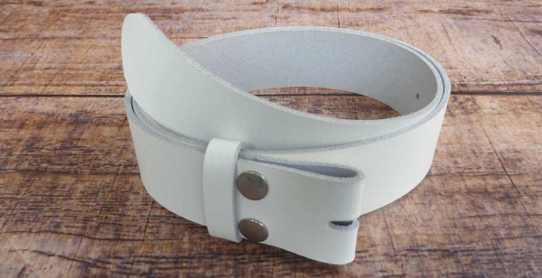 Spaltleder Wechselgürtel weiss