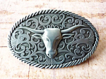 Buckle Gürtelschnalle Stierschädel